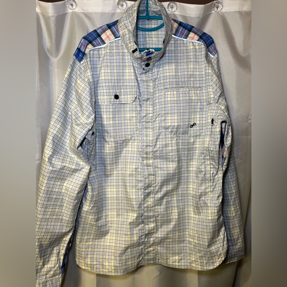 LULULEMON ATHLETICA  Mens Full-Zip Plaid Windbreaker Jacket Sz XL reversible EUC